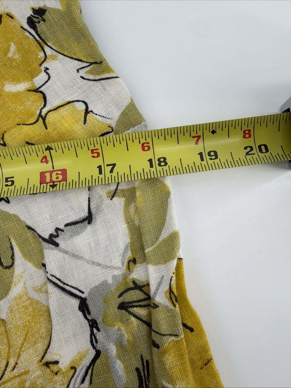 Valentina Naldi Womens Yellow Floral Linen Sleeveless A-Line Dress Size XS - Picture 6 of 8